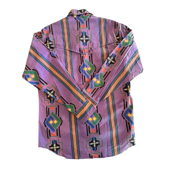 Wrangler Brushpopper Vintage Shirt Mens X Long Tail Reg Fit  16-35 SZ Lg Purple - Picture 2 of 7